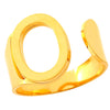 Anello con iniziale in acciaio inossidabile Gold - Scegli la tua lettera all'interno -Beloved_gioielli