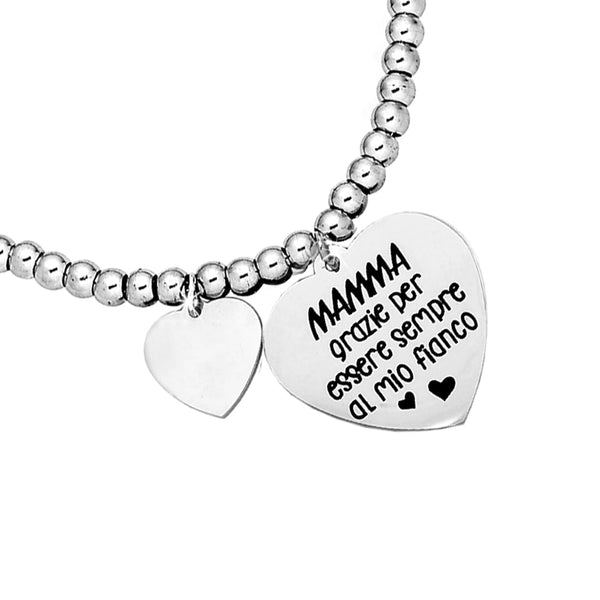 Bracciale Infinito Personalizzato Con Pietre Di Nascita E Nome Inciso - Gioiello In Argento Per Donna, Festa Della Mamma, Regalo Unico (2-7 Nomi)