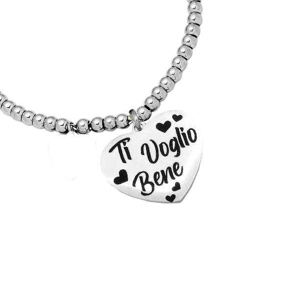 Beloved Bracciale Rigido Donna In Acciaio Inossidabile Con Frase Incisa Su Due Lati - Emozionale, Silver, 17 Cm - 3