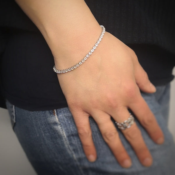 Bracciale Tennis In Argento925 E Zirconi Bianchi – Gioielleria Alessia Gioielli - Foto 6