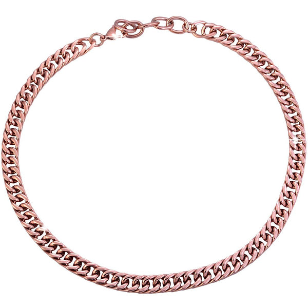 Bracciale con maglia groumette maxi in acciaio Silver