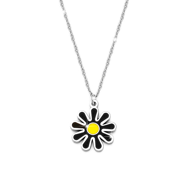 Collana Iniziale In Acciaio Inox Con Cristalli – Pendente Lettera Maxi 5x3,5 Cm, Catena Regolabile 83,5 Cm, Argento O Oro – Regalo Elegante