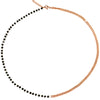 Collana con maglia Groumette e cristalli briolè in acciaio - Rose gold - Beloved Gioielli
