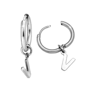 Paio di orecchini con lettera in acciaio inossidabile - Beloved Gioielli