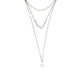 Collana donna Essential tripla in acciaio con 4 Stelle pendenti - Beloved Gioielli
