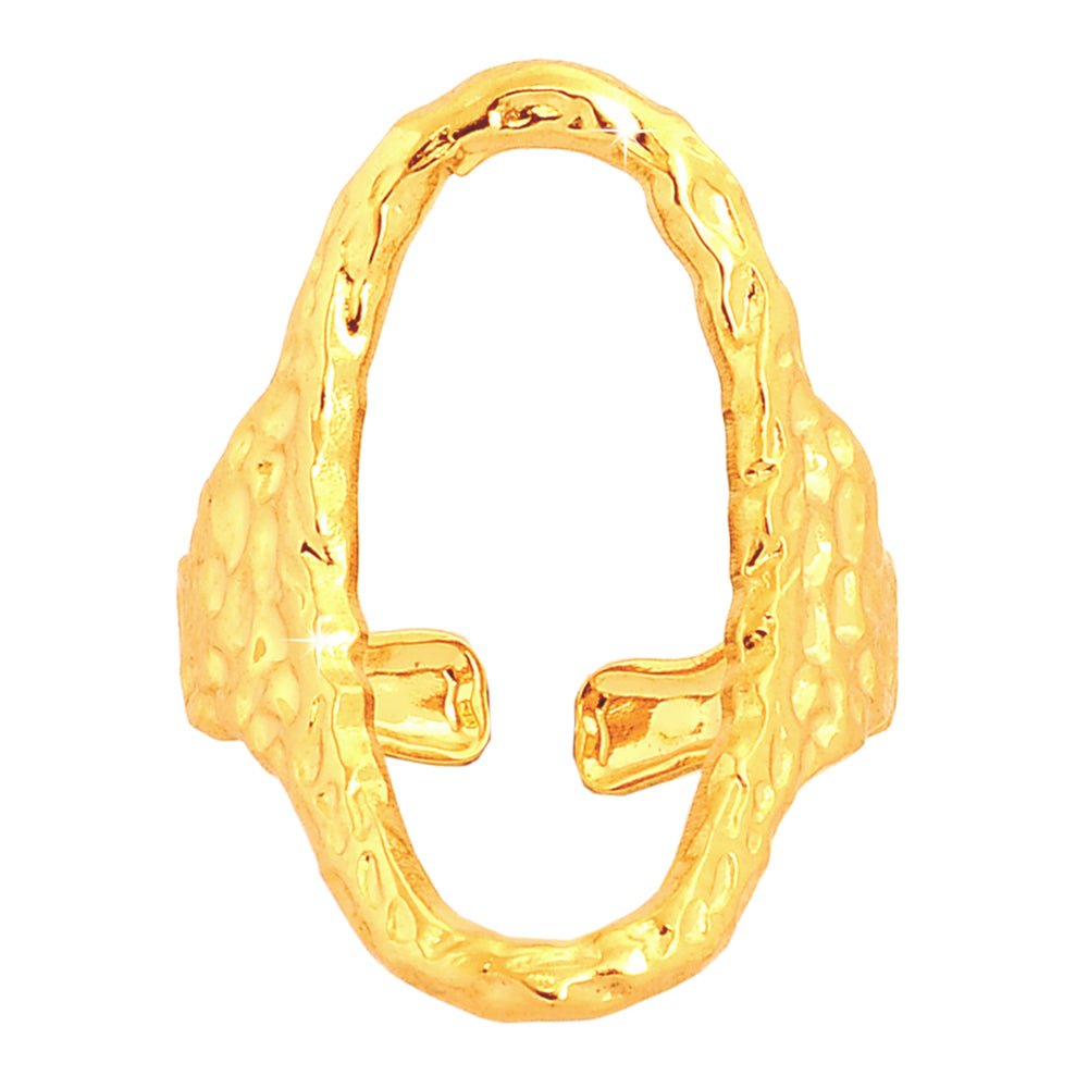 Anello Arabesque regolabile in acciaio inossidabile colore Gold -Beloved_gioielli
