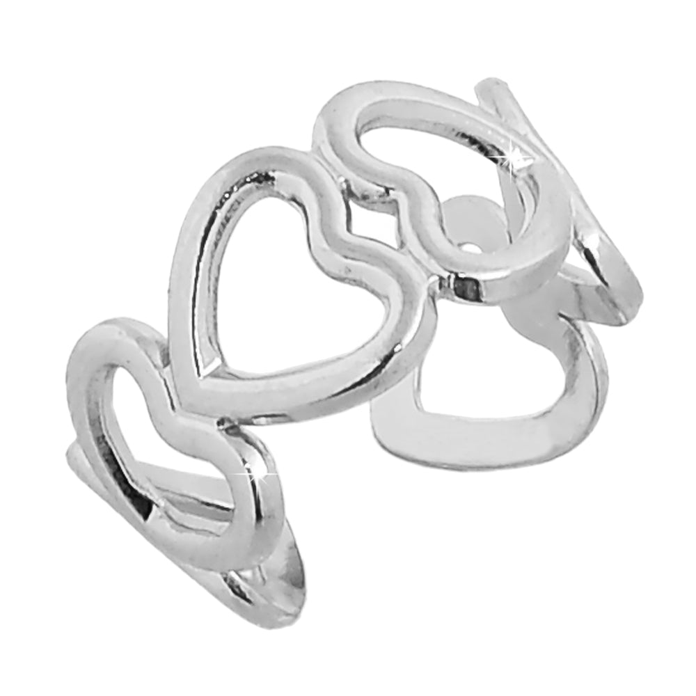 Anello Arabesque regolabile in acciaio inossidabile colore Silver -Beloved_gioielli