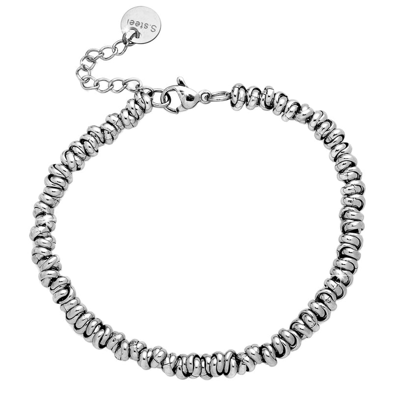 Bracciale base con nodini in acciaio Silver - Scegli il modello all'interno -Beloved_gioielli