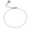 Bracciale componibile e personalizzabile - Cristalli Bianchi lettere Silver -Beloved_gioielli