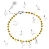 Bracciale componibile e personalizzabile - Cristalli Gold lettere Silver -Beloved_gioielli