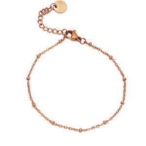 Bracciale componibile e personalizzabile - Nome o Parola - catenina e lettere Rose Gold -Beloved_gioielli