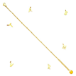 Bracciale componibile e personalizzabile - Nome o Parola - catenina e lettere Yellow Gold -Beloved_gioielli