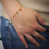 Bracciale con castoni e charms smaltati colorati - Gold Margherite -Beloved_gioielli