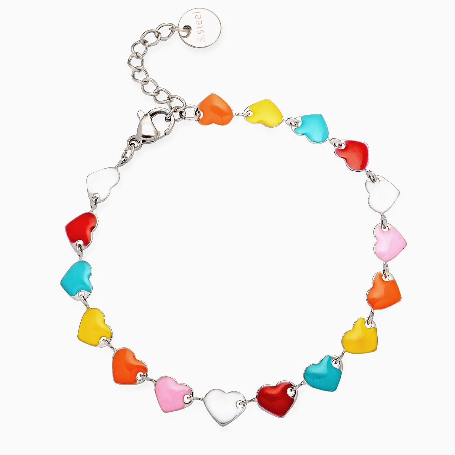 Kit 8 Ciondoli A Cuore Con Zirconi Cubici - 4 Colori, Per Bracciali, Collane, Fai Da Te Gioielli, Ottone, 12x12,5 Mm
