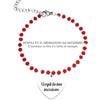 Bracciale con Cristalli Briolè rossi e ciondolo Cuore - con incisione Personalizzabile -Beloved_gioielli