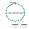 Bracciale con Cristalli Briolè verde tiffany e ciondolo Cuore - con incisione Personalizzabile -Beloved_gioielli