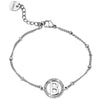 Bracciale con iniziale in acciaio e Cristalli Silver - Scegli la tua lettera all'interno -Beloved_gioielli