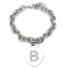 Bracciale con iniziale in acciaio inossidabile e cristalli - Scegli la tua lettera all'interno -Beloved_gioielli