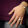 Bracciale con maglia a profilo squadrato in acciaio e charms silver - Stelle -Beloved_gioielli