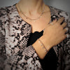 Bracciale con maglia Groumette in acciaio e charms rose gold - Cuori -Beloved_gioielli