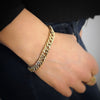 Bracciale con maglia groumette in acciaio Gold -Beloved_gioielli