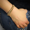 Bracciale con maglia groumette zigrinata in acciaio Gold - Scegli la dimensione all'interno -Beloved_gioielli