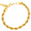 Bracciale con maglia intrecciata in acciaio Gold -Beloved_gioielli