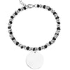 Bracciale con nodini in acciaio Personalizzabile Silver / Black - Scegli i dettagli all'interno -Beloved_gioielli