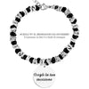 Bracciale con nodini in acciaio Personalizzabile Silver / Black - Scegli i dettagli all'interno -Beloved_gioielli