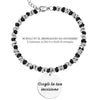 Bracciale con nodini in acciaio Personalizzabile Silver / Black - Scegli i dettagli all'interno -Beloved_gioielli