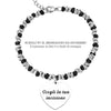 Bracciale con nodini in acciaio Personalizzabile Silver / Black - Scegli i dettagli all'interno -Beloved_gioielli