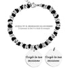 Bracciale con nodini in acciaio Personalizzabile Silver / Black - Scegli i dettagli all'interno -Beloved_gioielli