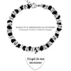 Bracciale con nodini in acciaio Personalizzabile Silver / Black - Scegli i dettagli all'interno -Beloved_gioielli