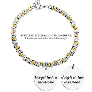 Bracciale con nodini in acciaio Personalizzabile Silver / Gold - Scegli i dettagli all'interno -Beloved_gioielli