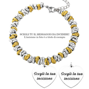 Bracciale con nodini in acciaio Personalizzabile Silver / Gold - Scegli i dettagli all'interno -Beloved_gioielli