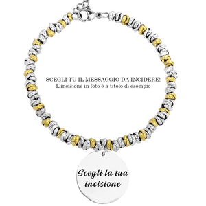 Bracciale con nodini in acciaio Personalizzabile Silver / Gold - Scegli i dettagli all'interno -Beloved_gioielli