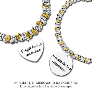 Bracciale con nodini in acciaio Personalizzabile Silver / Gold - Scegli i dettagli all'interno -Beloved_gioielli