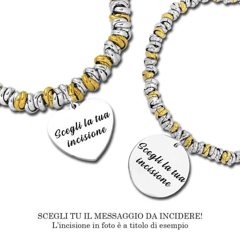 Bracciale con nodini in acciaio Personalizzabile Silver / Gold - Scegli i dettagli all'interno -Beloved_gioielli