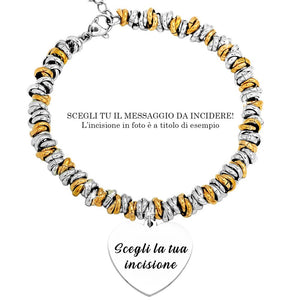 Bracciale con nodini in acciaio Personalizzabile Silver / Gold - Scegli i dettagli all'interno -Beloved_gioielli