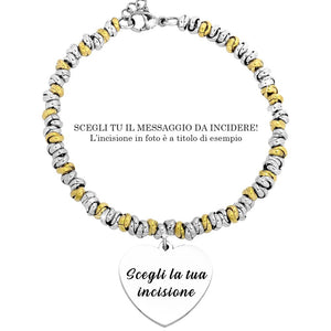 Bracciale con nodini in acciaio Personalizzabile Silver / Gold - Scegli i dettagli all'interno -Beloved_gioielli