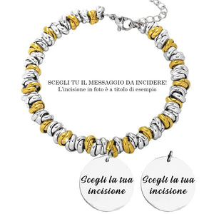 Bracciale con nodini in acciaio Personalizzabile Silver / Gold - Scegli i dettagli all'interno -Beloved_gioielli