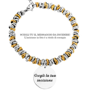 Bracciale con nodini in acciaio Personalizzabile Silver / Gold - Scegli i dettagli all'interno -Beloved_gioielli