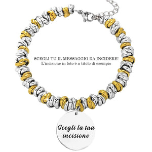 Bracciale con nodini in acciaio Personalizzabile Silver / Gold - Scegli i dettagli all'interno -Beloved_gioielli