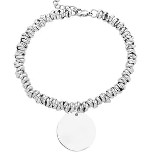 Bracciale con nodini in acciaio Personalizzabile Silver - Scegli i dettagli all'interno -Beloved_gioielli
