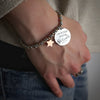 Bracciale con nodini in acciaio silver e rose gold e incisione - "Ce la farò anche st(r)avolta" -Beloved_gioielli