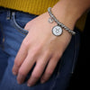 Bracciale con nodini in acciaio silver e Segno Zodiacale - Toro -Beloved_gioielli