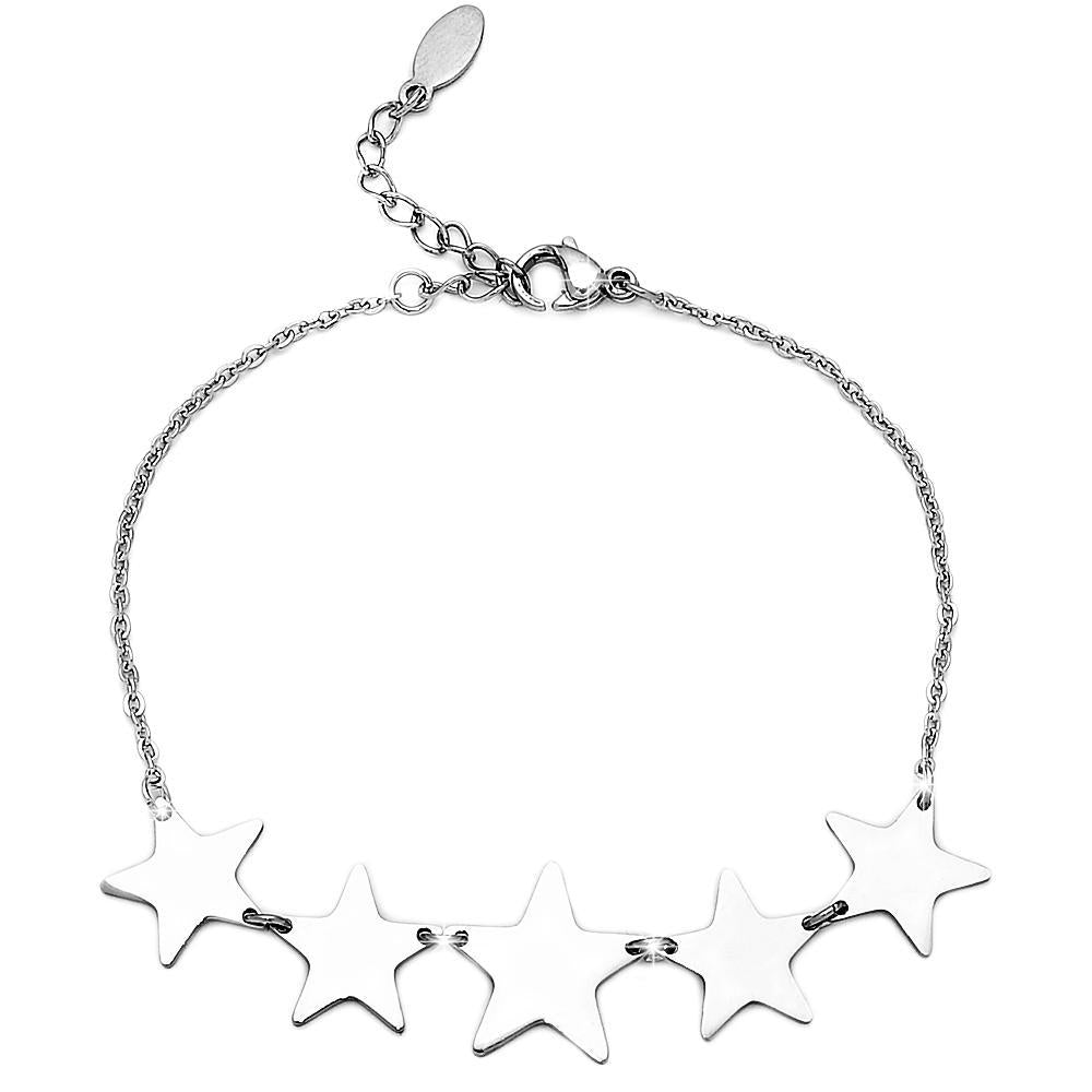 Bracciale da donna Essential in acciaio Silver con Stelle -Beloved_gioielli