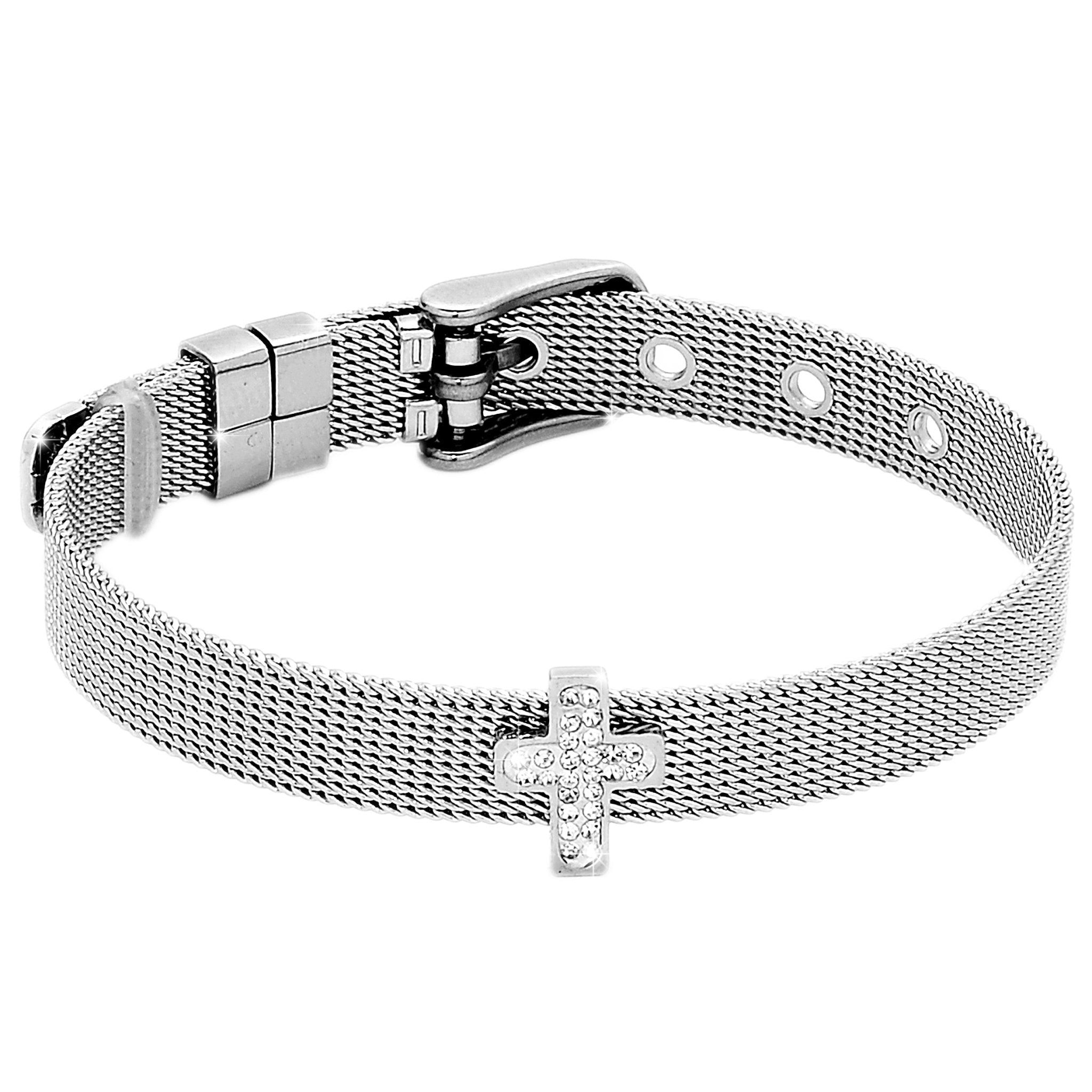 Bracciale macramè con ciondolo a croce: gioiello unisex regolabile annodato fatto a mano, regalo dell'amicizia con corda marrone intrecciata Bracciale macramè con ciondolo a croce: gioiello unisex regolabile annodato fatto a mano, regalo dell'amicizia con corda marrone intrecciata