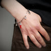 Bracciale donna con Cornetto rosso, charms e castoni Silver -Beloved_gioielli