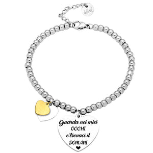 Bracciale donna Edizione Speciale San Valentino con incisione - "Guarda nei miei occhi e trovaci il domani" -Beloved_gioielli